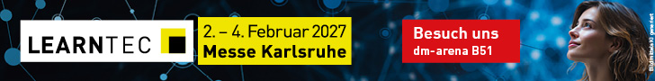 Werbebanner für die Learntec 2025 vom 06. bis 08. Mai in Karlsruhe, wo die STL GmbH den Stand E53 in Halle 2 beselegt.